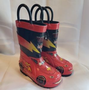 3/$25 Disney Store Lightning McQueen Rainboots